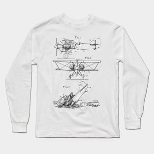 Emergency Flotation Gear for Aircraft Vintage Patent Hand Drawing Long Sleeve T-Shirt